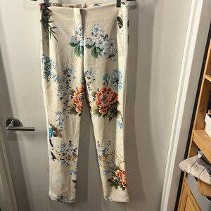 LA PATEAU Flower Print Pants Size 36 (4)